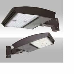 200W LED Area Light w/ Arm, Wide, 277V-480V, Selectable CCT, Bronze