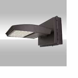 200W LED Area Light w/Wall, Type 3M, 277V-480V, Selectable CCT, Bronze