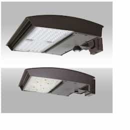320W LED Area Light w/Wall, Type 4N, 277V-480V, Selectable CCT, Bronze