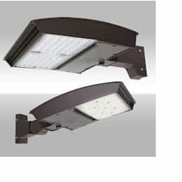 200W LED Area Light w/ Flex Arm, Wide, 277V-480V, Selectable CCT, BRZ