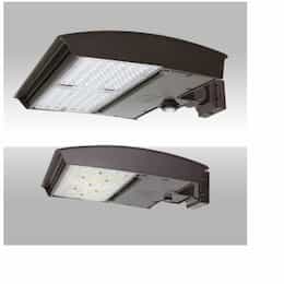320W LED Area Light w/Adj Wall, Type 4W, 277V-480V, Selectable CCT, BZ