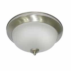 MaxLite 12.75-in Flush Mount Ceiling Fixture, Dimmable, E26, 2200 lm, 120V, 2700K, Brushed Nickel