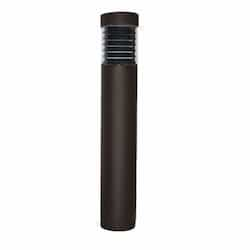 42" 17W LED Bollard w/ Louver Cover, Flat Top, 70W MH Retrofit, 747 Lumens, 4000K Bronze