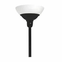 MaxLite 24W LED Torchiere Light w/ A19 Bulb, Dimming, E26 Base, 2200 lm, 2700K, Black