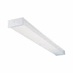 30W 4 Ft LED Surface Mount Utility Fixture w/ On/Off Motion Sensor, 4000K