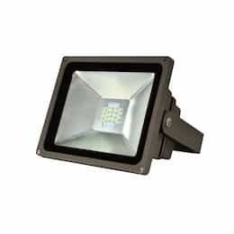 40 Watt 5000K LED Small Flood Light, 120-277V, Type V, Bronze, Small Yoke Mount