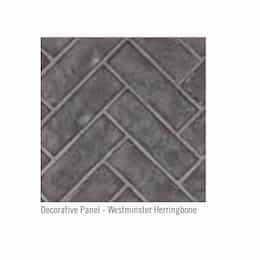 42-in Decorative Panels for Ascent Deep X Fireplace, Grey Herringbone