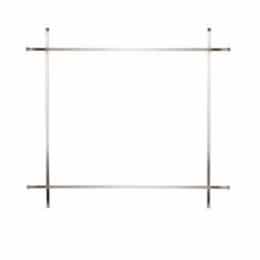 Decorative Accent for Altitude X 36 Fireplace, Straight, Nickel