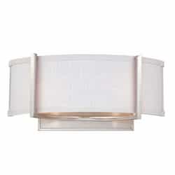 60W 2-Light Wall Sconce, Brushed Nickel