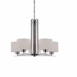 Parallel Chandelier Light, 5-Light, Polished Nickel