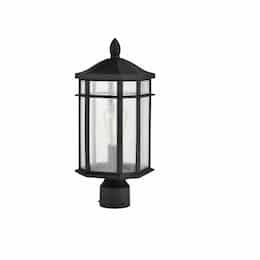 18-in Raiden Outdoor Post Light Fixture w/o Bulb, 120V, Matte Black