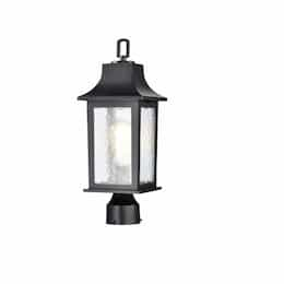 17-in Stillwell Outdoor Post Light Fixture w/o Bulb, 120V, Matte Black