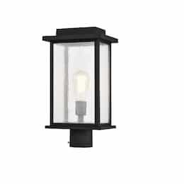 17-in Sullivan Outdoor Post Light Fixture w/o Bulb, 120V, Matte Black