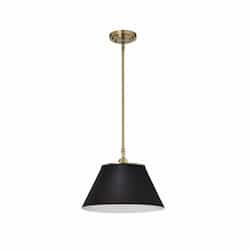 60W  Dover Pendant, 110V, Black/Vintage Brass, Medium