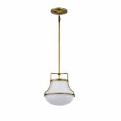 10-in Valdora Pendant Fixture w/o Bulb, 120V, Natural Brass