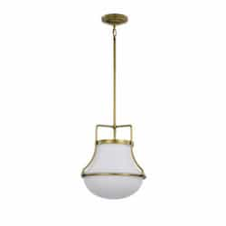 14-in Valdora Pendant Fixture w/o Bulb, 120V, Natural Brass