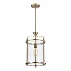 Yorktown Pendant Fixture w/o Bulb, 120V, Burnished Brass