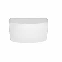 11-in 16W LED Flush Mount Fixture, Square, 120V, CCT Selectable, White