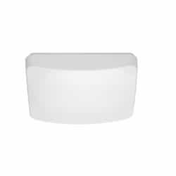 11-in 16.5W LED Flush Mount w/Sensor, Square, 120V, CCT Selectable, WH