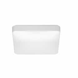 14-in 20W LED Flush Mount Fixture, Square, 120V, CCT Selectable, White