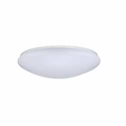 19-in 32.5W LED Flush Mount w/Sensor, Round, 120V, CCT Selectable, WHT