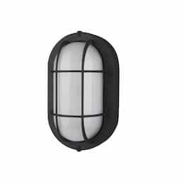 14W LED Bulk Head Fixture, Oval, 800 lm, 120V, 3000K, Black