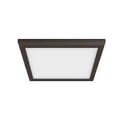 Nuvo 9-in 13W LED Blink Flush Mount, Square, 120V, CCT Selectable, Bronze