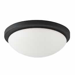 13-in 18W LED Button Flush Mount, Dim, 120V, SelectCCT, Matte Black