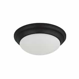 12-in 18W Flush Mount Twist & Lock Fixture, 2100 lm, Matte Black