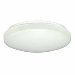 11" LED Flush Mount Light Fixture, White, Acrylic, Dimmable