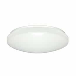 14" LED Flush Mount Light Fixture, White, Acrylic, Dimmable