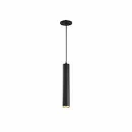 16-in 12W Century LED Pendant, 1020 lm, Matte Black & Brushed Brass