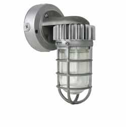 13W LED Wall Mount Light, Vapor Proof, Silver, 5000K