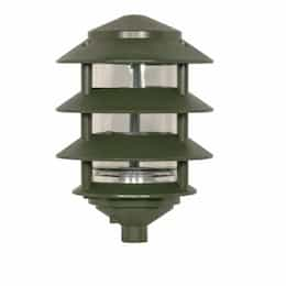 4-Tier Pagoda Pathlight Fixture, Small Hood, 1-light, Green