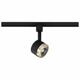 12W Track Head Light, 1020 lm, 120V, 24 DEG Beam, 3000K, Black/Brass