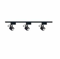 3-Light MR16 Track Light Kit, Square, Line Voltage, Black