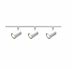 3-Light Track Light Kit, R30, Straight Cylinder, White