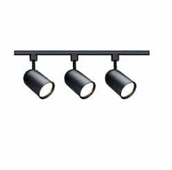 3-Light Track Light Kit, R30, Bullet Cylinder, Black