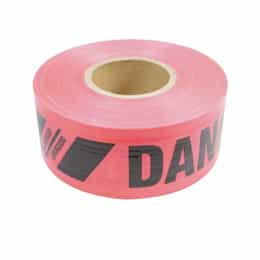 3-in X 500-ft Reinforced Barricade Tape, Danger, Red