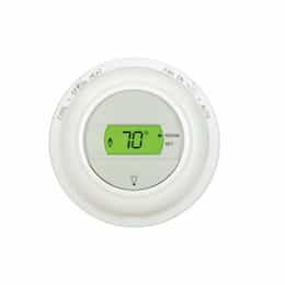 24V 2-Wire Digital Thermostat, Round Shape, Low Voltage