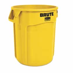 Brute 20 Gallon Round Container, Yellow