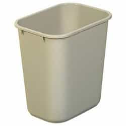 Rubbermaid Beige Soft Molded Plastic 41-1/4 qt. Wastebasket