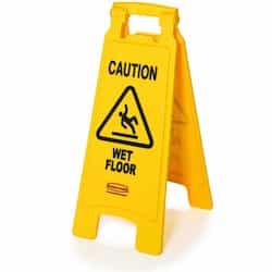 Rubbermaid Yellow ''Caution Wet Floor'' Safety Floor-Folding Sign