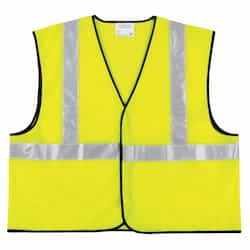 Class II Solid Poly Fluorescent Economy Lime Safety Vest