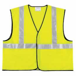 Class II Solid Poly Fluorescent Economy Lime Safety Vest