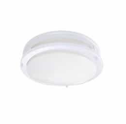 12-in 16W LED Ceiling Mount Fixture, 1394 lm, 120V, 3000K, White