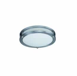 18-in 28W LED Ceiling Mount Fixture, 2000 lm, 120V, 3000K, Nickel