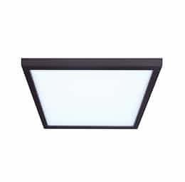 11-in 15W LED Flush Mount, Square, 988 lm, 120V, 4000K, Bronze