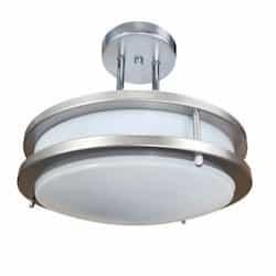 24W LED Semi-Flush Ceiling Mount, Dim, 120V, 80CRI, 3000K, OB