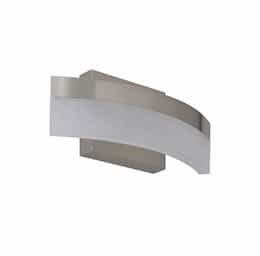 10-in 9W Edge-Lit LED Ribbon, Curved, 120V, 3000K, Brushed Nickel